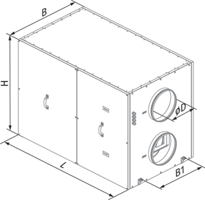 Blauberg KOMFORT Roto EC LE 1200-6 S17 - Dimensions