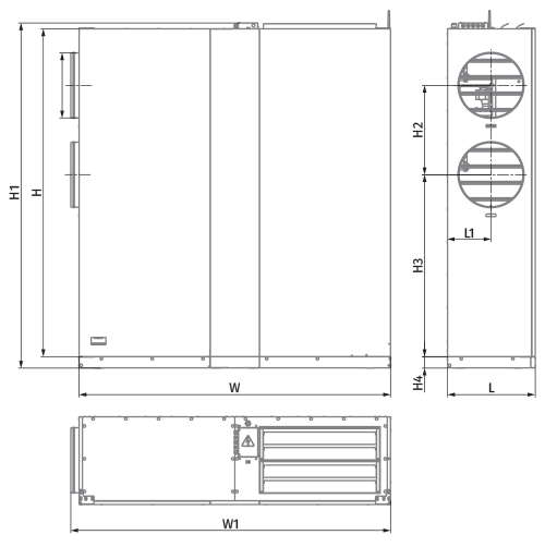 Blauberg CIVIC EC LBE 1200 L S21 V.2 - Dimensions