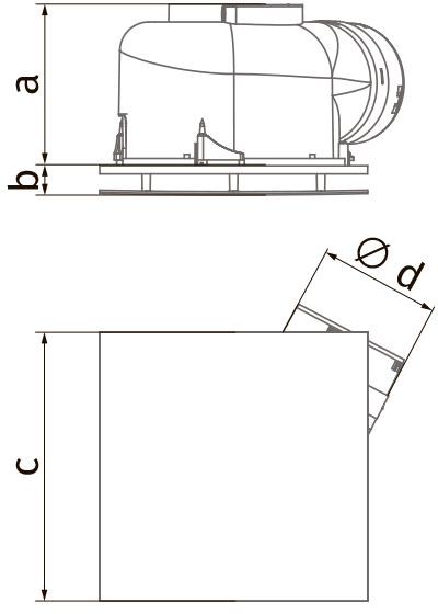 Blauberg Ultra 250 Square - Dimensions