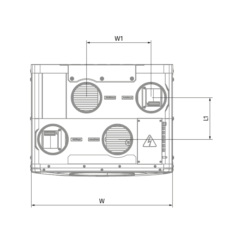 Blauberg Reneo S 351-E L S14 - Dimensions