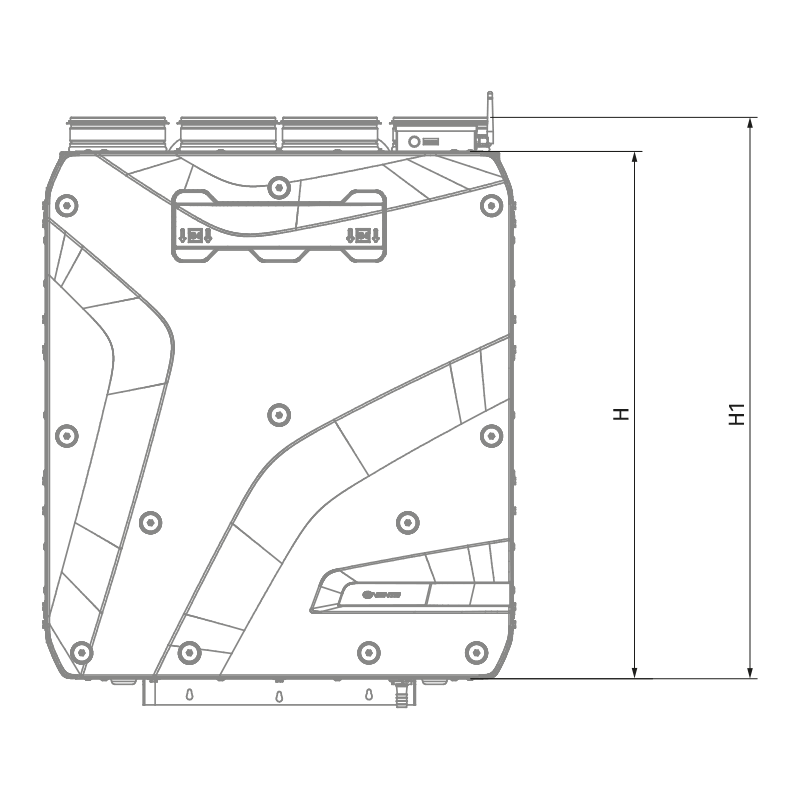 Blauberg Reneo S 351-E L S14 - Dimensions