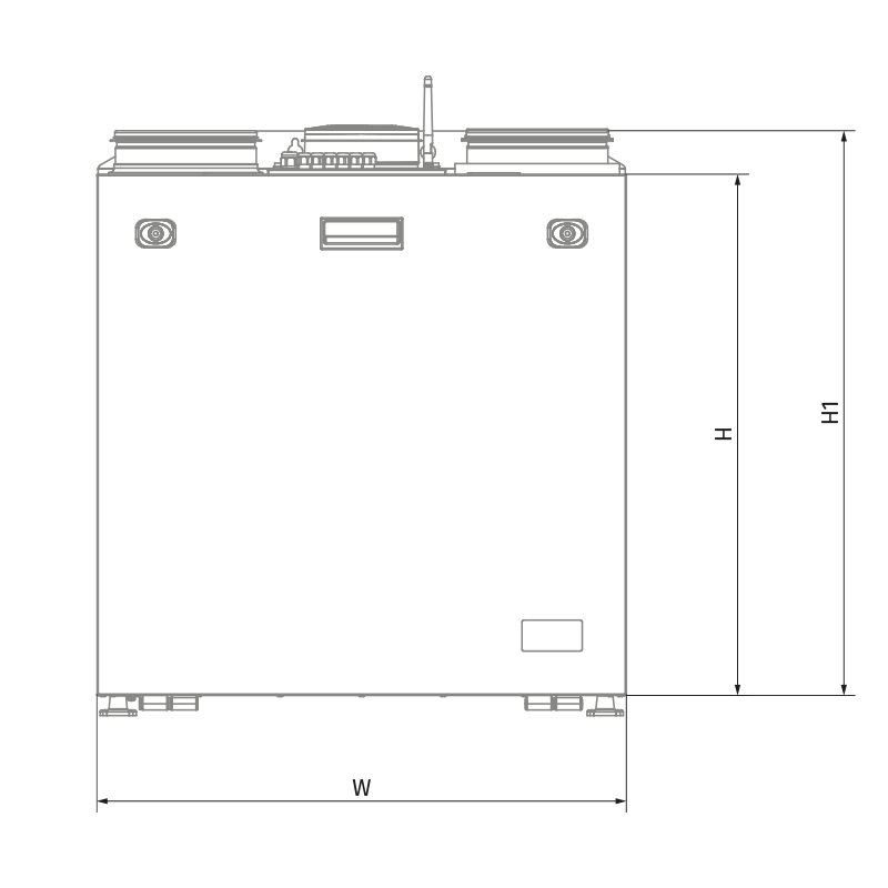 Blauberg KOMFORT Roto EC SE 281-E R S21 - Dimensions