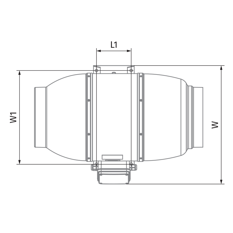 Blauberg Iso-Mix EC 315 G1 - Dimensions