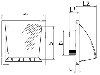 Blauberg Decor 155x155/HU - Dimensions
