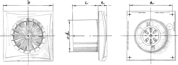 Blauberg Sileo V2 125 H - Dimensions
