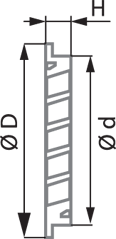 Blauberg VDA1 125 CFn Al - Dimensions
