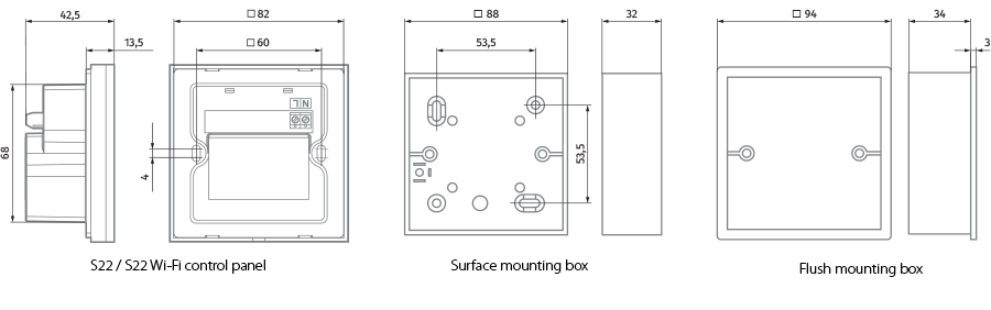 Blauberg S22 - Dimensions