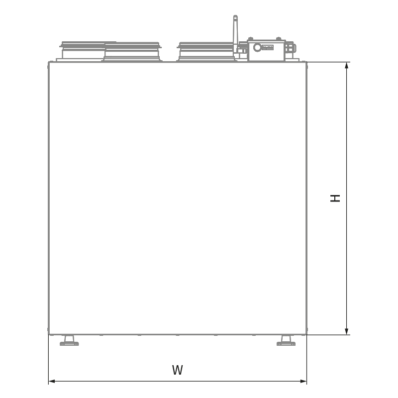 Blauberg KOMFORT Roto EC SE 202 R S21 - Dimensions