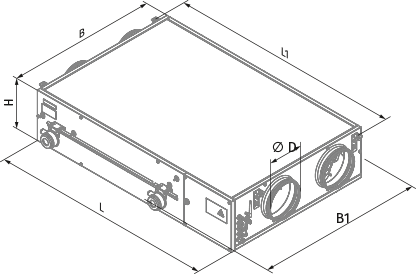 Blauberg KOMFORT EC DBE 550-Е R S21 DTV - Dimensions