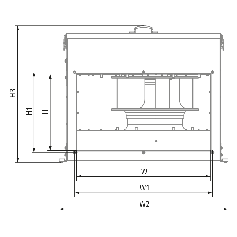 Blauberg Box-I EC 70x40-3 max  - Dimensions