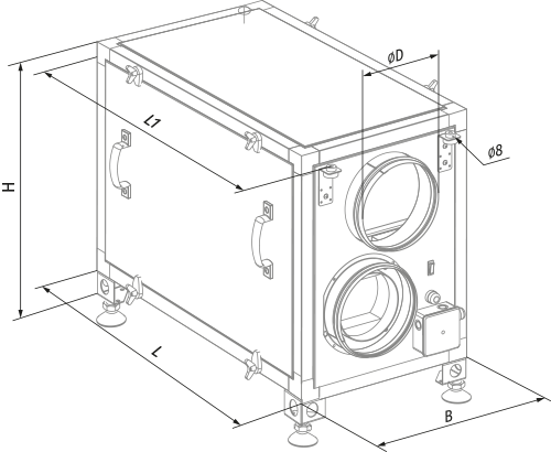 Blauberg KOMFORT L 530 - Dimensions