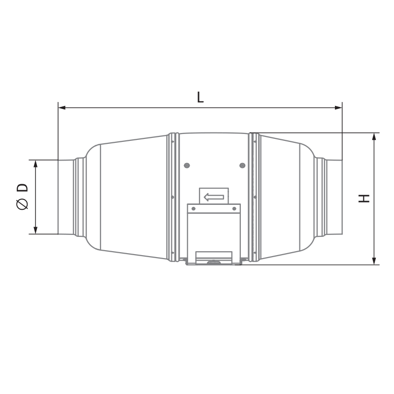 Blauberg Iso-Mix 150 W1 - Dimensions
